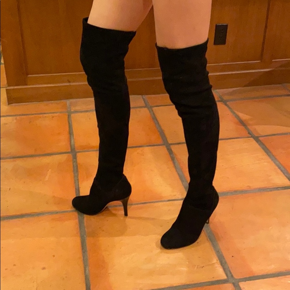 Nike Air over the knee black boots 9
